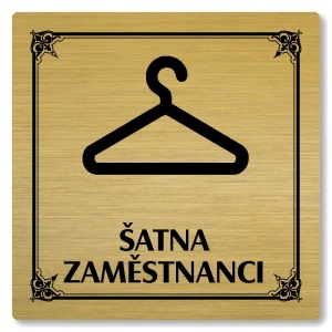 Šatna zaměstnanci, 80x80mm, zlatá, Nebraska